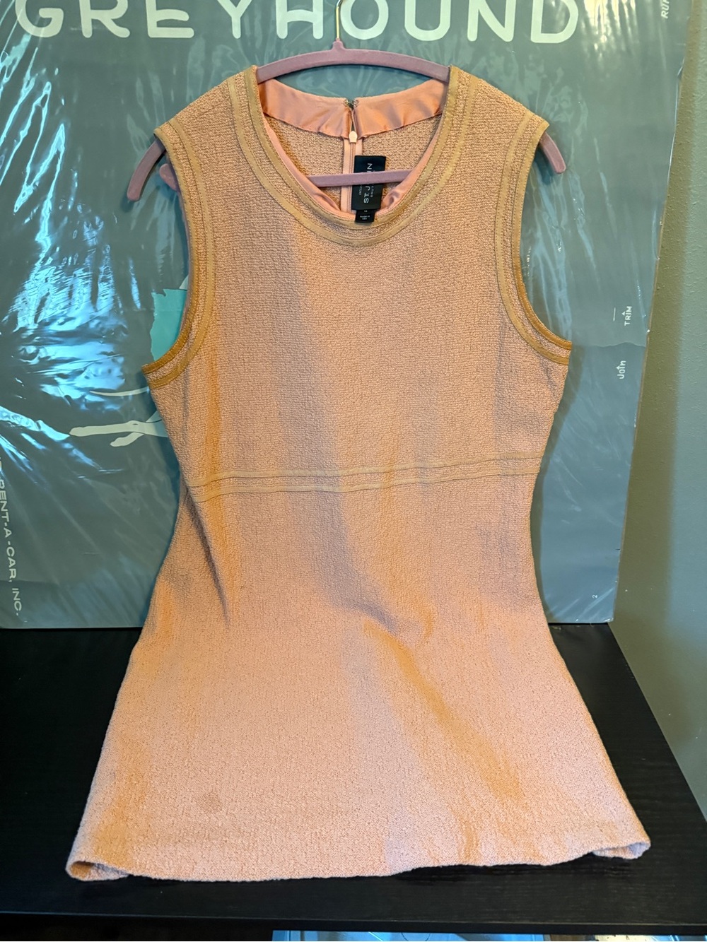 St. John Textured Peach Tank Dress